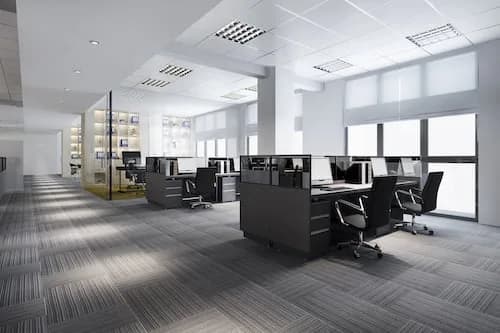 Power Carpet Cleaning providing commercial floor maintenance for a South Florida office building.