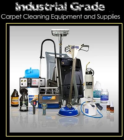 Industrial-grade carpet cleaning machines, wands and chemistry supplies